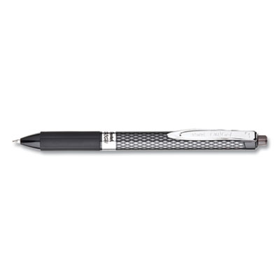 Oh! Gel Pen, Retractable, Medium 0.7 mm, Black Ink, Black Barrel, Dozen