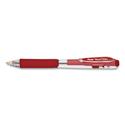 WOW! Gel Pen, Retractable, Medium 0.7 mm, Red Ink, Clear/Red Barrel, Dozen