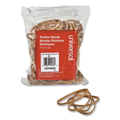 Rubber Bands, Size 32, 0.04" Gauge, Beige, 4 oz Box, 205/Pack