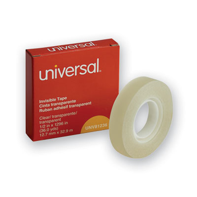 Invisible Tape, 1" Core, 0.5" x 36 yds, Clear