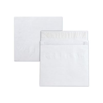 Lightweight 14 lb Tyvek Open End 2" Expansion Mailers, #13 1/2, Square Flap, Redi-Strip Closure, 10 x 13, White, 25/Box