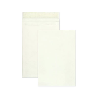 Lightweight 14 lb Tyvek Open End Expansion Mailers, #15 1/2, Cheese Blade Flap, Redi-Strip Closure, 12 x 16, White, 25/Box