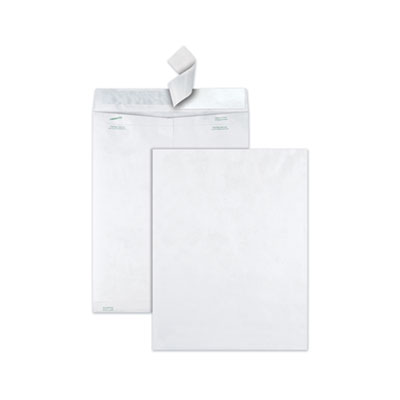 Lightweight 14 lb Tyvek Catalog Mailers, #15 1/2, Square Flap, Redi-Strip Adhesive Closure, 12 x 16, White, 100/Box