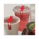 SecureIT Tamper Evident Food Container Seals, 1 x 7, Red, Paper, 250/Roll, 2 Rolls/Pack