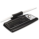 Tool-Free Install Knob Adjust Keyboard Tray With Standard Platform, Black