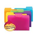 SuperTab Top Tab File Folders, 1/3-Cut Tabs: Assorted, Letter Size, 0.75" Expansion, Polypropylene, 18/Pack