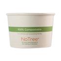 No Tree Paper Bowls, 16 oz, 4.4" Diameter x 3" h, Natural, Sugarcane, 500/Carton