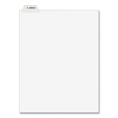 Avery-Style Preprinted Legal Bottom Tab Divider, 26-Tab, Exhibit E, 11 x 8.5, White, 25/PK