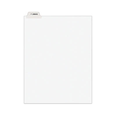 Avery-Style Preprinted Legal Bottom Tab Divider, 26-Tab, Exhibit J, 11 x 8.5, White, 25/PK