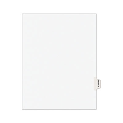 Avery-Style Preprinted Legal Side Tab Divider, 26-Tab, Exhibit R, 11 x 8.5, White, 25/Pack, (1388)