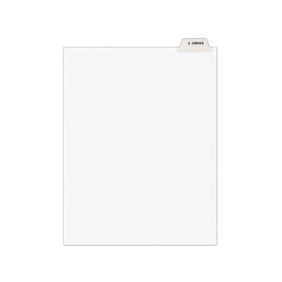 Avery-Style Preprinted Legal Bottom Tab Divider, 26-Tab, Exhibit F, 11 x 8.5, White, 25/PK