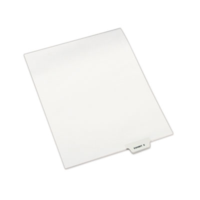 Avery-Style Preprinted Legal Bottom Tab Dividers, 26-Tab, Exhibit S, 11 x 8.5, White, 25/Pack