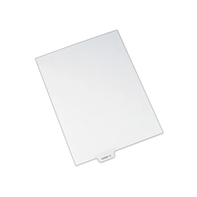 Avery-Style Preprinted Legal Bottom Tab Dividers, 26-Tab, Exhibit Q, 11 x 8.5, White, 25/Pack