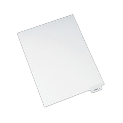 Avery-Style Preprinted Legal Bottom Tab Dividers, 26-Tab, Exhibit T, 11 x 8.5, White, 25/Pack