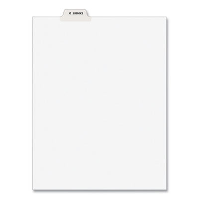 Avery-Style Preprinted Legal Bottom Tab Divider, 26-Tab, Exhibit D, 11 x 8.5, White, 25/PK