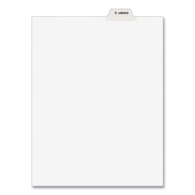 Avery-Style Preprinted Legal Bottom Tab Divider, 26-Tab, Exhibit G, 11 x 8.5, White, 25/PK