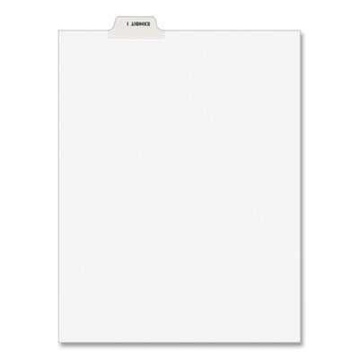 Avery-Style Preprinted Legal Bottom Tab Divider, 26-Tab, Exhibit I, 11 x 8.5, White, 25/PK