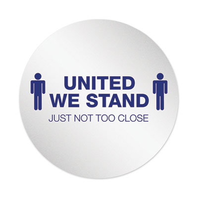 Personal Spacing Discs, United We Stand, 20" dia, White/Blue, 6/Pack