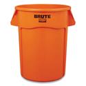 Brute Round Container, 32 gal, Resin, Orange