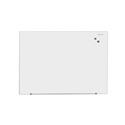 Frameless Magnetic Glass Marker Board, 48" x 36", White Surface