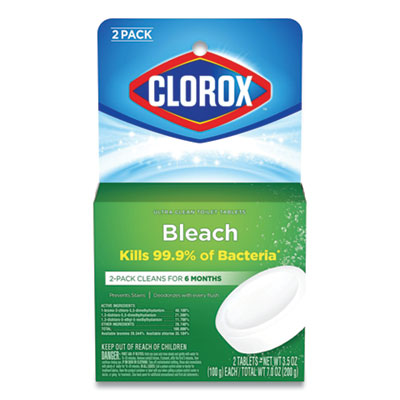Ultra Clean Toilet Tablets Bleach, 3.5 oz Tablet, 2/Pack, 6 Packs/Carton