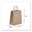 Kraft Paper Bags, Tempo, 8 x 4.75 x 10.5, Natural, 250/Carton