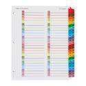 OneStep Printable Table of Contents and Dividers - Double Column, 52-Tab, 1 to 52, 11 x 8.5, White, 1 Set