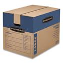 Smoothmove Prime Moving And Storage Boxes, Regular Slotted Container (rsc), 24" X 18" X 18", Brown Kraft/blue, 6/carton