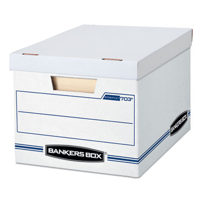 STOR/FILE Basic-Duty Storage Boxes, Letter/Legal Files, 12" x 16.25" x 10.5", White, 20/Carton