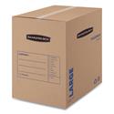 Smoothmove Basic Moving Boxes, Large, Regular Slotted Container (rsc), 18" X 18" X 24", Brown Kraft/blue, 15/carton