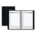 DuraGlobe Daily Planner, 30-Minute Appointments, 8 x 5, Black Soft Cover, 12-Month (Jan to Dec): 2025