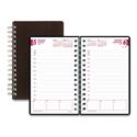 DuraFlex Daily Planner, 8 x 5, Black Cover, 12-Month (Jan to Dec): 2025