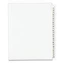 Preprinted Legal Exhibit Side Tab Index Dividers, Avery Style, 25-Tab, 51 to 75, 11 x 8.5, White, 1 Set, (1332)