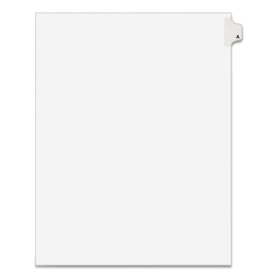 Preprinted Legal Exhibit Side Tab Index Dividers, Avery Style, 26-Tab, A, 11 x 8.5, White, 25/Pack, (1401)