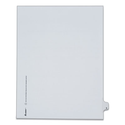 Preprinted Legal Exhibit Side Tab Index Dividers, Allstate Style, 10-Tab, 3, 11 x 8.5, White, 25/Pack