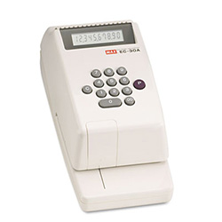 Electronic Checkwriter, 10-Digit, 4.38 x 9.13 x 3.75