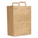 Grocery Paper Bags, Natural Kraft Flat Handles, #1/6 BBL Size, 12" x 7" x 17", Natural, 300/Bundle