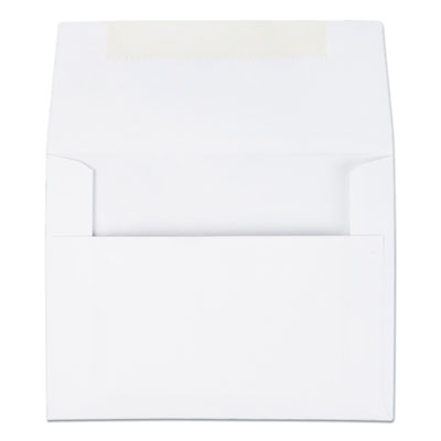 Greeting Card/Invitation Envelope, A-2, Square Flap, Gummed Closure, 4.38 x 5.75, White, 100/Box