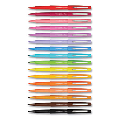 Flair Scented Felt Tip Porous Point Pen, Stick, Medium 0.7 mm, Sunday Brunch Scents, Assorted Ink and Barrel Colors, 16/Pack