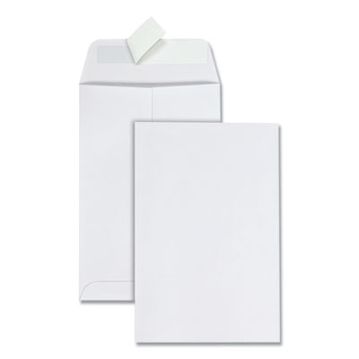 Redi-Strip Catalog Envelope, #1, Cheese Blade Flap, Redi-Strip Adhesive Closure, 6 x 9, White, 100/Box