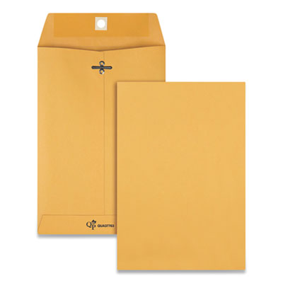 Clasp Envelope, 32 lb Bond Weight Kraft, #1 3/4, Square Flap, Clasp/Gummed Closure, 6.5 x 9.5, Brown Kraft, 100/Box