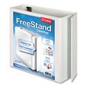 FreeStand Easy Open Locking Slant-D Ring Binder, 3 Rings, 4" Capacity, 11 x 8.5, White