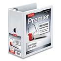 Premier Easy Open ClearVue Locking Slant-D Ring Binder, 3 Rings, 5" Capacity, 11 x 8.5, White