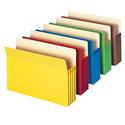 Colored File Pockets, 3.5" Expansion, Letter Size, Assorted Colors, 5/Pack