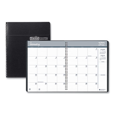 14-Month Recycled Ruled Monthly Planner, 11 x 8.5, Black Cover, 14-Month: Dec 2024 to Jan 2026