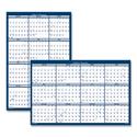 Recycled Poster Style Reversible/Erasable Yearly Wall Calendar, 18 x 24, White/Blue/Gray Sheets, 12-Month (Jan to Dec): 2024