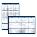 Recycled Poster Style Reversible/Erasable Yearly Wall Calendar, 24 x 37, White/Blue/Gray Sheets, 12-Month (Jan to Dec): 2025