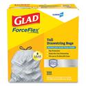 CloroxPro ForceFlex Tall Kitchen Drawstring Trash Bags, 13 gal, 23.75 x 24.88, Gray, 100/Box