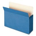 Colored File Pockets, 5.25" Expansion, Letter Size, Blue