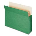 Colored File Pockets, 3.5" Expansion, Letter Size, Green